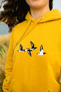 Flying Oystercatchers Embroidered Hoodie
