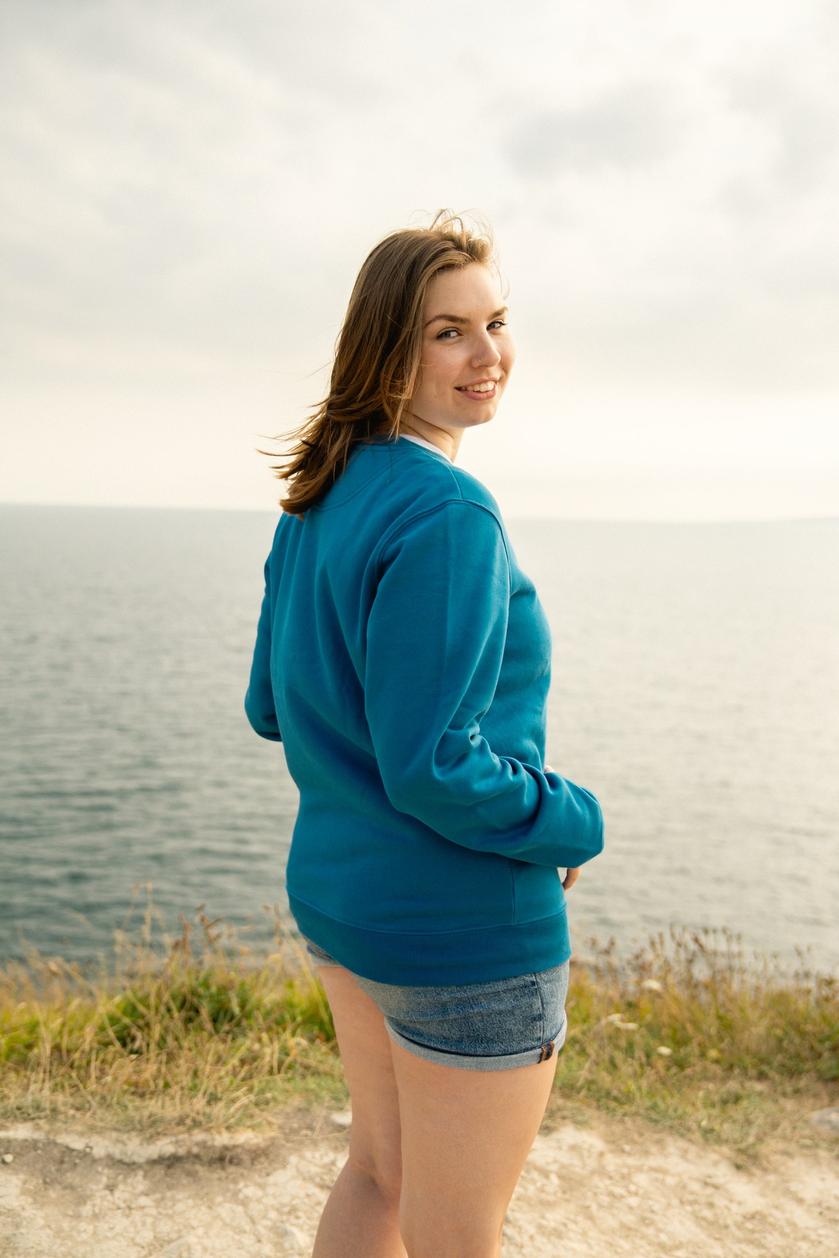 Orca & Mountains Embroidered Sweater