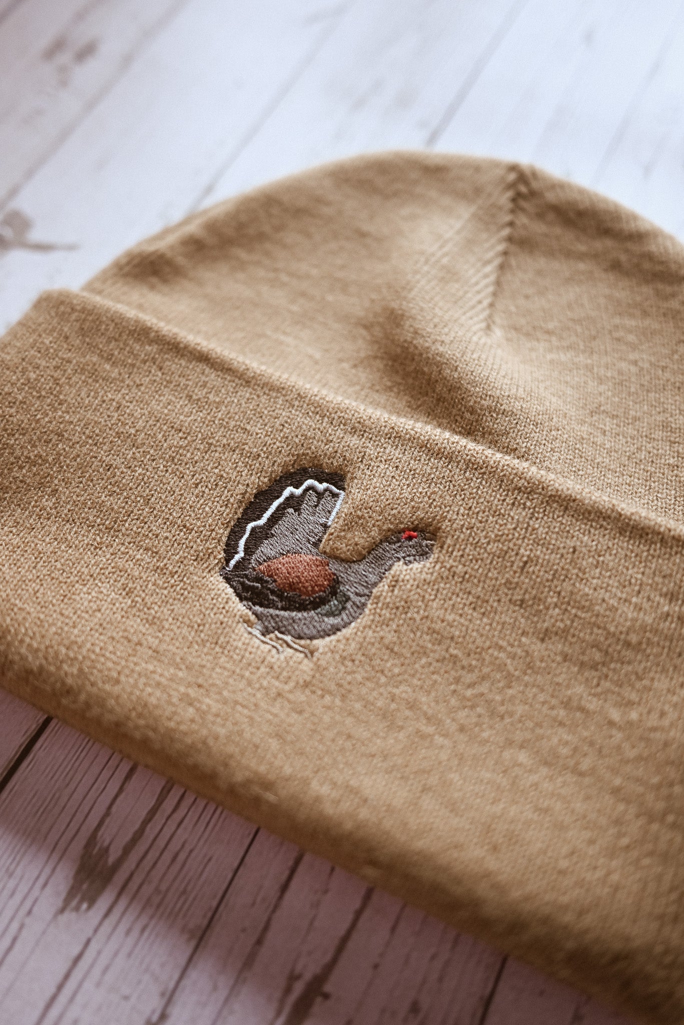 Capercaillie Embroidered Beanie Hat