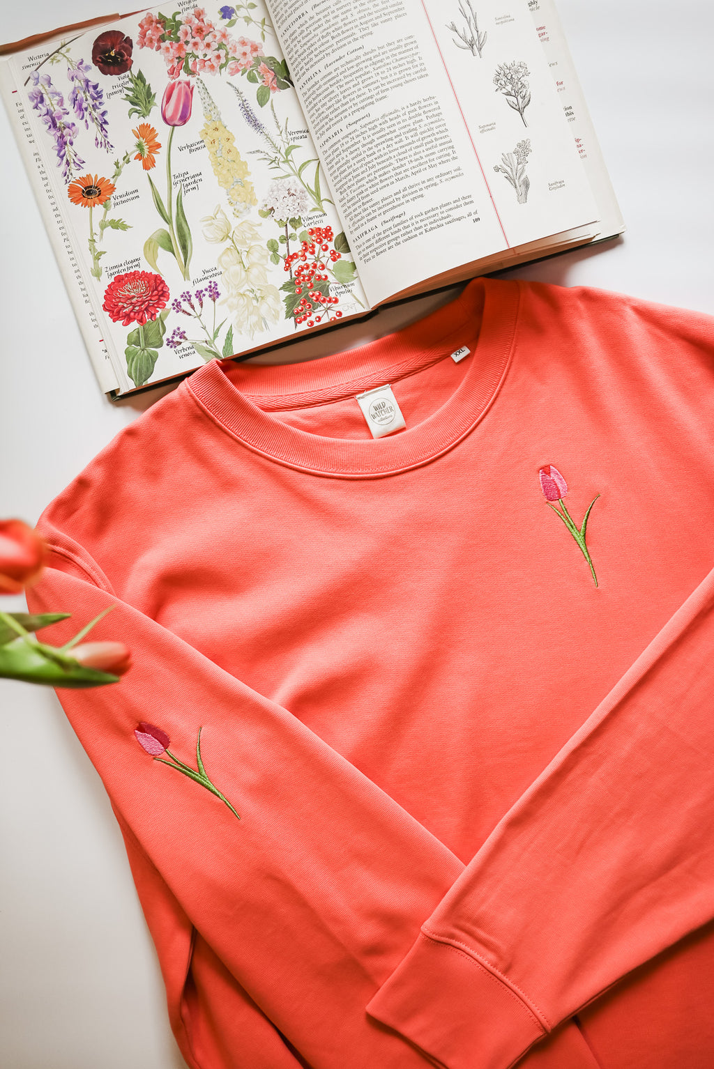 Tulips Embroidered Sweater