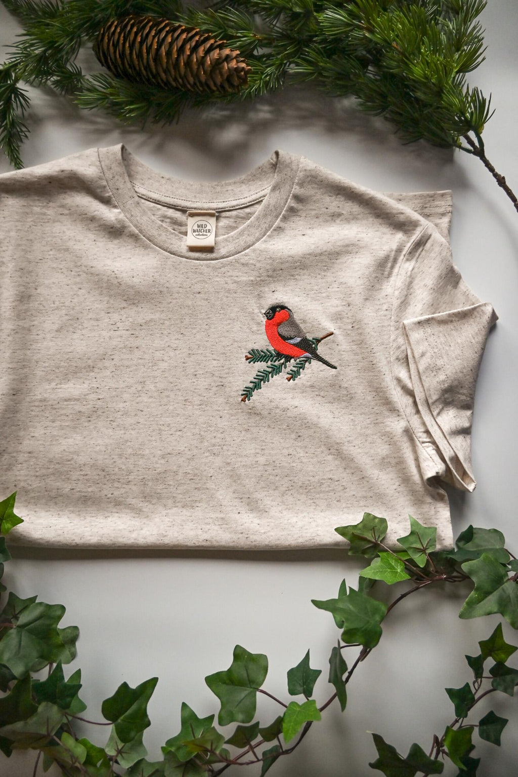 Bullfinch (Eco Heather) Embroidered T-shirt