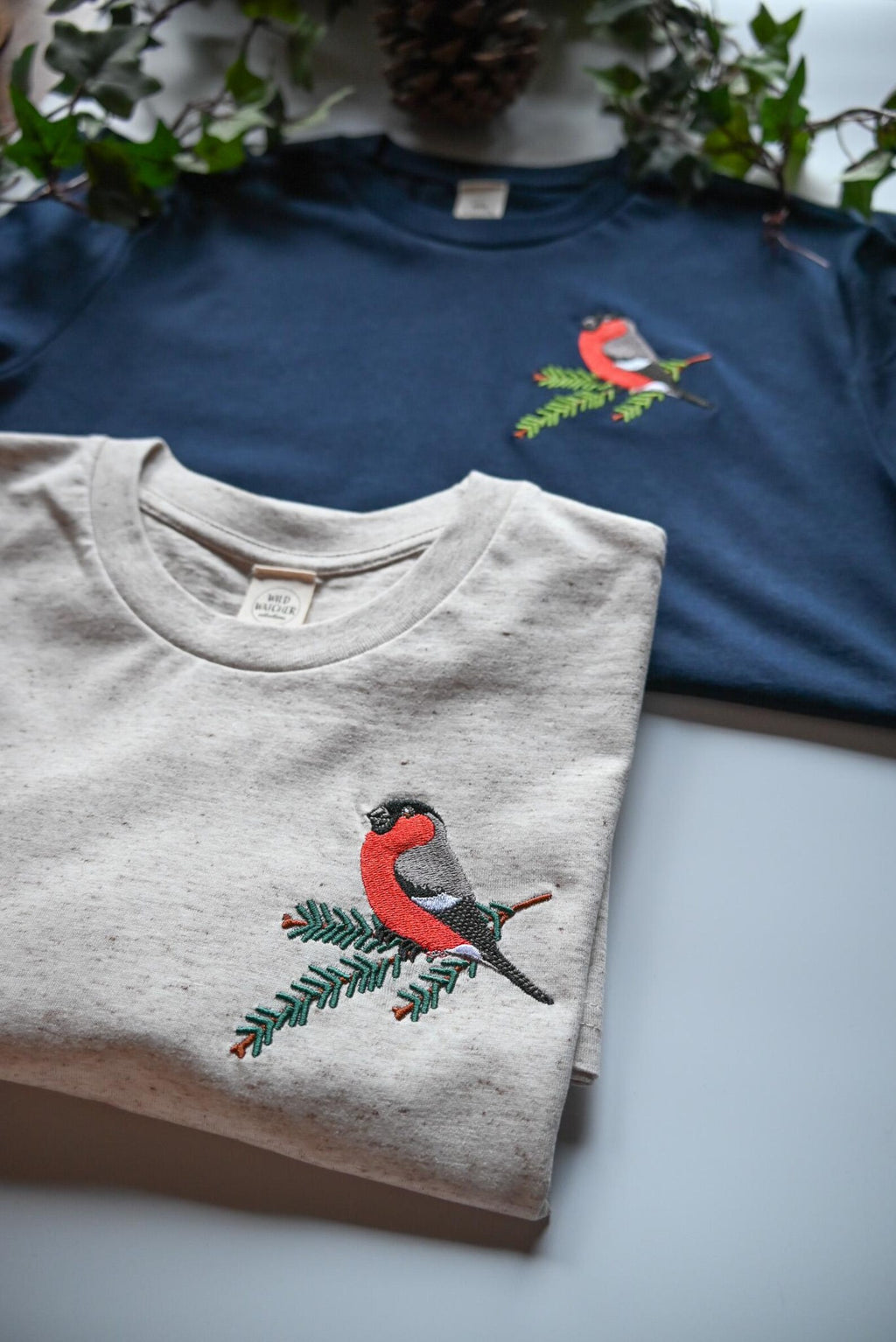Bullfinch (Eco Heather) Embroidered T-shirt